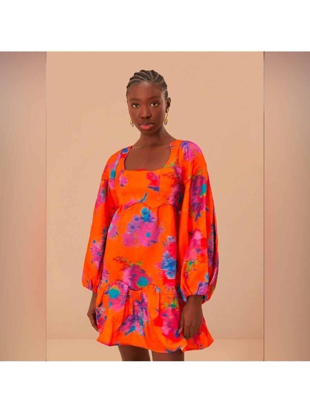Farm Rio Vibrant Floral Dress